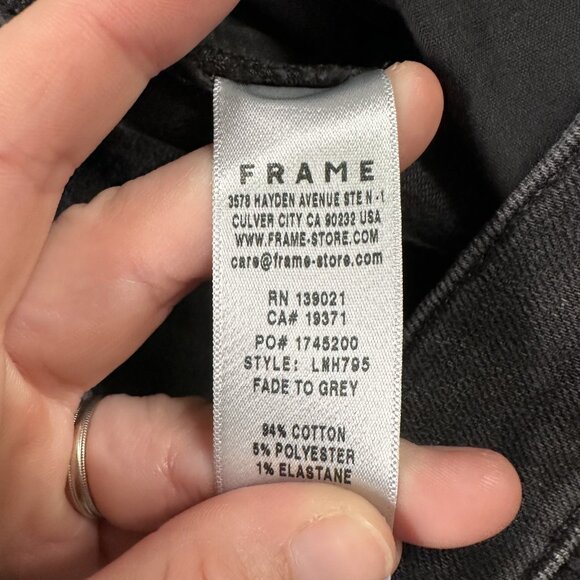 Frame Jeans Mens 31 Fade To Grey L'Homme Slim Black Stretch Denim Pants - Picture 7 of 12